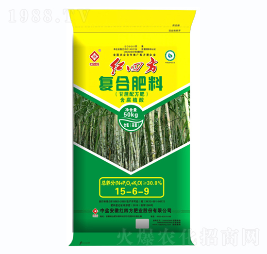 甘蔗專用肥腐植酸低濃度復(fù)合肥料15-6-9-紅四方