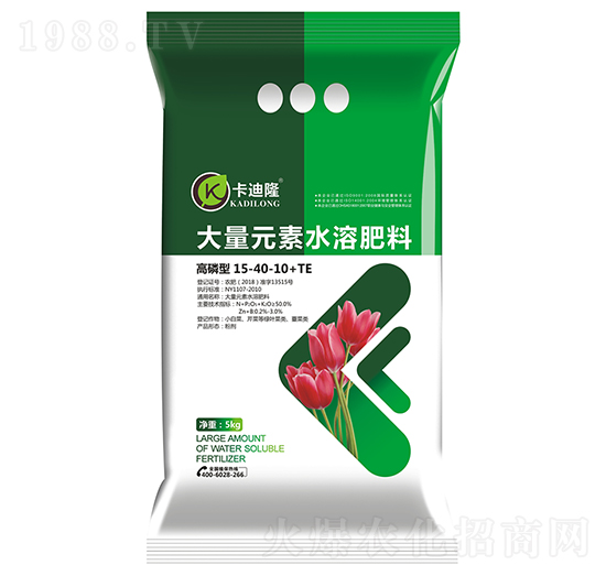 大量元素水溶肥料15-40-10+TE-卡迪隆