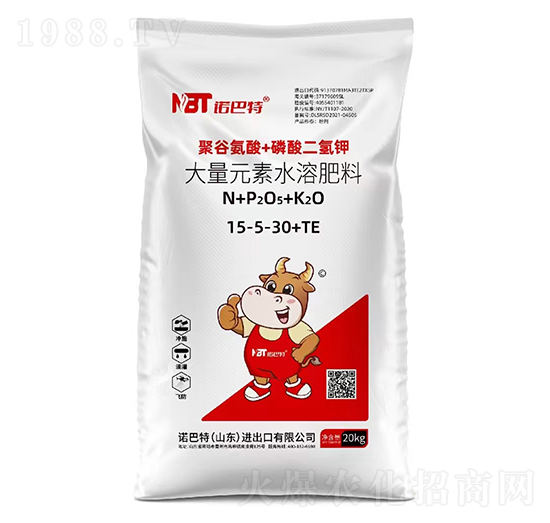 大量元素水溶肥料15-5-30+TE-諾巴特