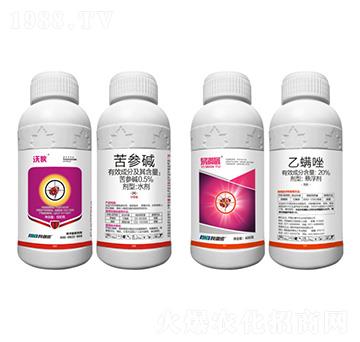 0.5%苦參堿（含柑橘紅蜘蛛專用助劑）+20%乙螨唑-沃狄+易滿屠-科利農