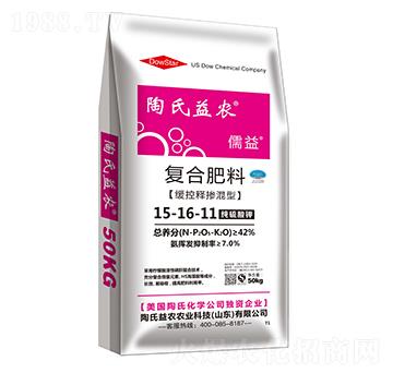 緩控釋摻混復合肥料15-16-11-儒益-陶氏益農