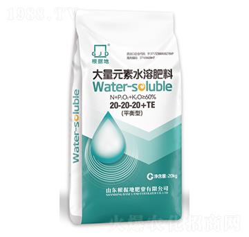 20kg平衡型大量元素水溶肥料20-20-20+TE-根據(jù)地肥業(yè)